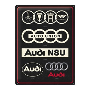 Schild Audi - Logo Evolution