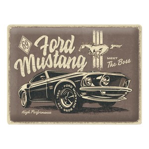 Schild Ford Mustang - The Boss