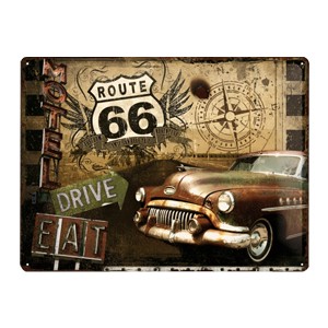 Schild Route 66 Road Trip