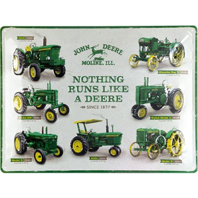 Schild John Deere - Modelle
