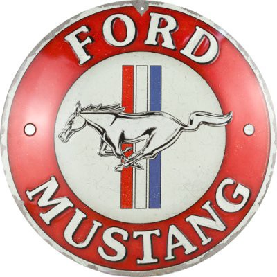 Schild Ford Mustang - Logo, rund