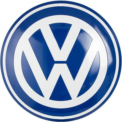 Schild VW - Logo, rund
