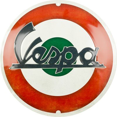 Schild Vespa - Logo, rund