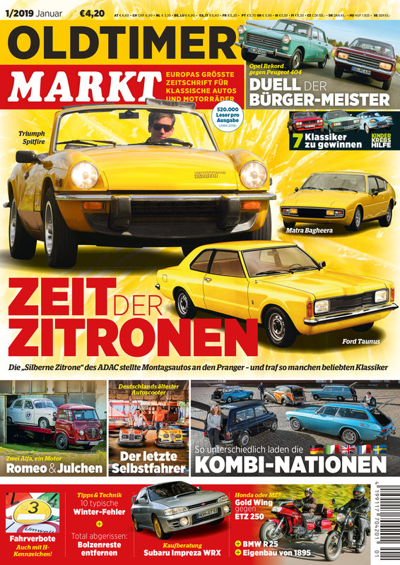 OLDTIMER MARKT 1/2019 – gedruckte Ausgabe