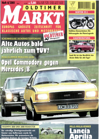 OLDTIMER MARKT 6/2001 – gedruckte Ausgabe