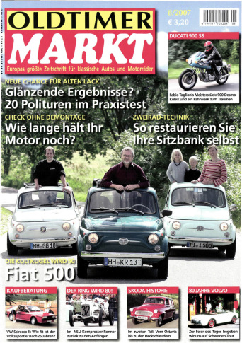 OLDTIMER MARKT 8/2007 – gedruckte Ausgabe