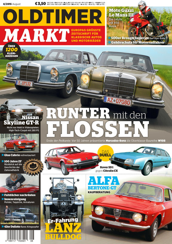OLDTIMER MARKT 8/2015 – gedruckte Ausgabe