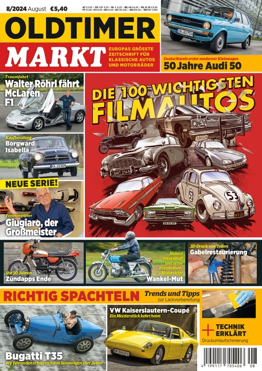 OLDTIMER MARKT 8/2024 gedruckte Ausgabe