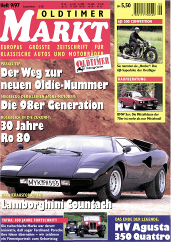 OLDTIMER MARKT 9/1997 – gedruckte Ausgabe
