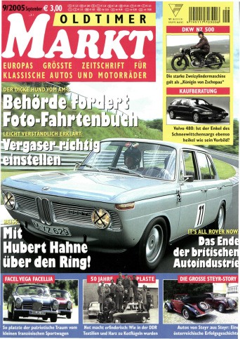 OLDTIMER MARKT 9/2005 – gedruckte Ausgabe