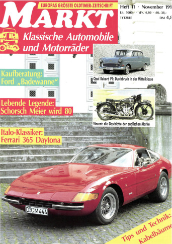 OLDTIMER MARKT 11/1990 – gedruckte Ausgabe