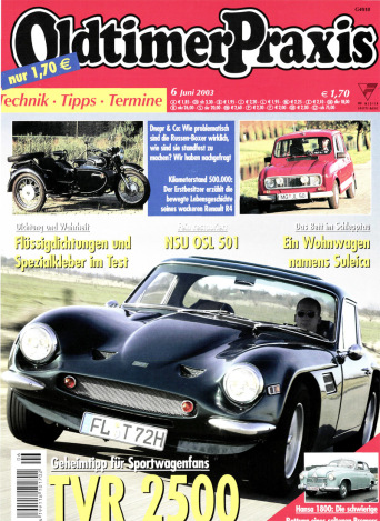OLDTIMER PRAXIS 6/2003 – gedruckte Ausgabe