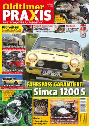 OLDTIMER PRAXIS 8/2013 – gedruckte Ausgabe