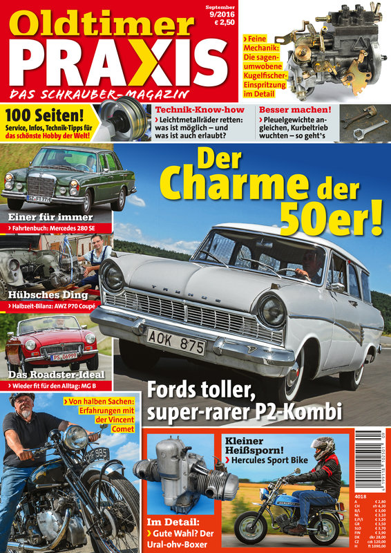 OLDTIMER PRAXIS 9/2016 – gedruckte Ausgabe