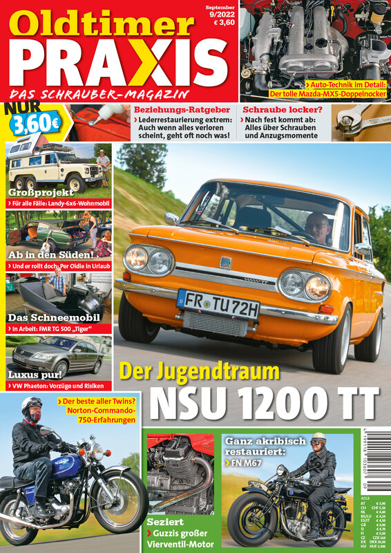 OLDTIMER PRAXIS 9/2022 – gedruckte Ausgabe
