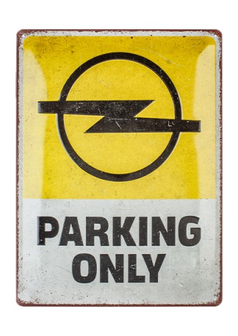 Schild Opel - Parking