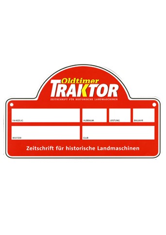 OLDTIMER TRAKTOR-Typenschild