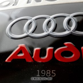 Schild Audi - Logo Evolution