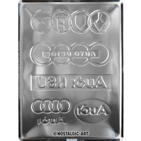 Schild Audi - Logo Evolution